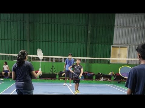 Badminton Doubles Practice Match - YouTube