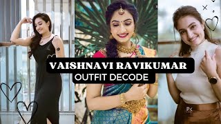 SeethaRaama serial heroine Vaishnavi Ravikumar outfit decode||Kannada Tv serial actress