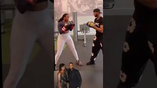 #claressashields & boyfriend #papoose train for her show #trending #viral #couplegoals
