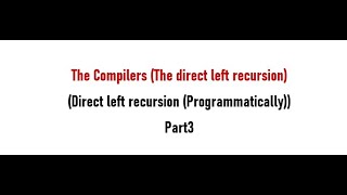 code of direct left recursion - part3
