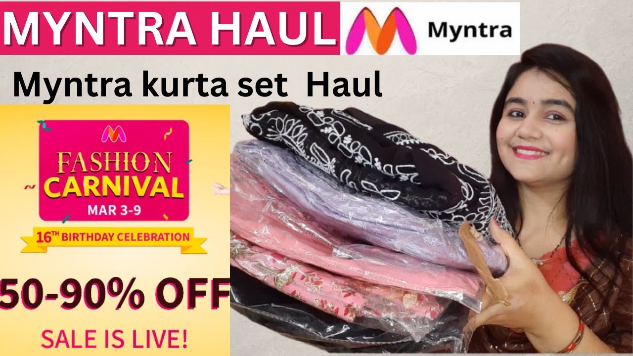 Myntra haul Myntra kurta set haul Myntra kurti haul Myntra