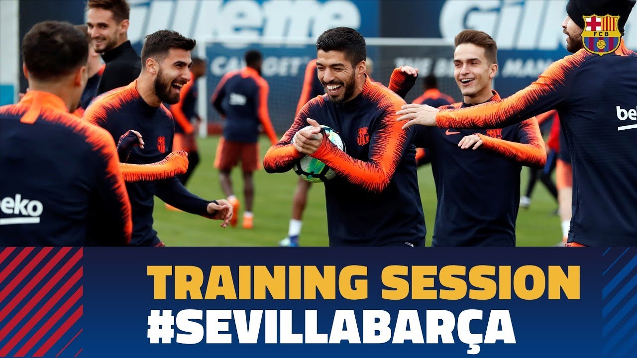 Last training session before the match against Sevilla