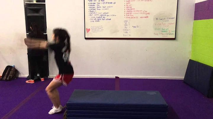 Anna Strahan demonstrating a back handspring drill...