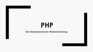 PHP einfach und kurz erklärt