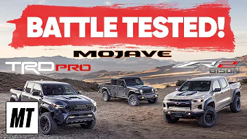 Truck Comparison: Toyota Tacoma TRD Pro Vs. Chevy Colorado ZR2 Bison Vs. Jeep Gladiator Mojave