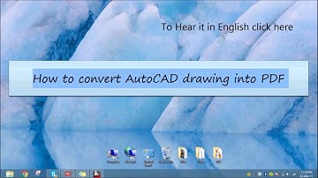 How to convert AutoCAD drawing to PDF (Tamil)