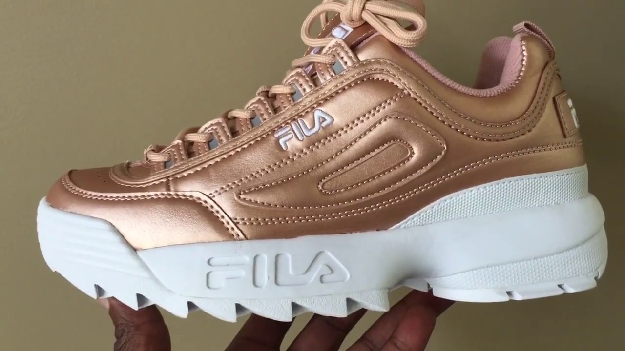 fila rose gold shoes