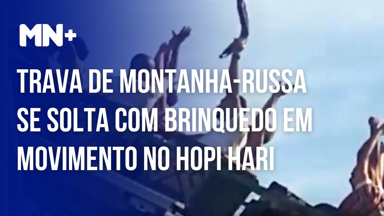 Trava se solta de montanha-russa em movimento no Hopi Hari