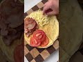 BREAKFAST WRAP HACK 🔥 with bacon, eggs, tomato, avocado & cheese. #cooking #food #yummy #recipe