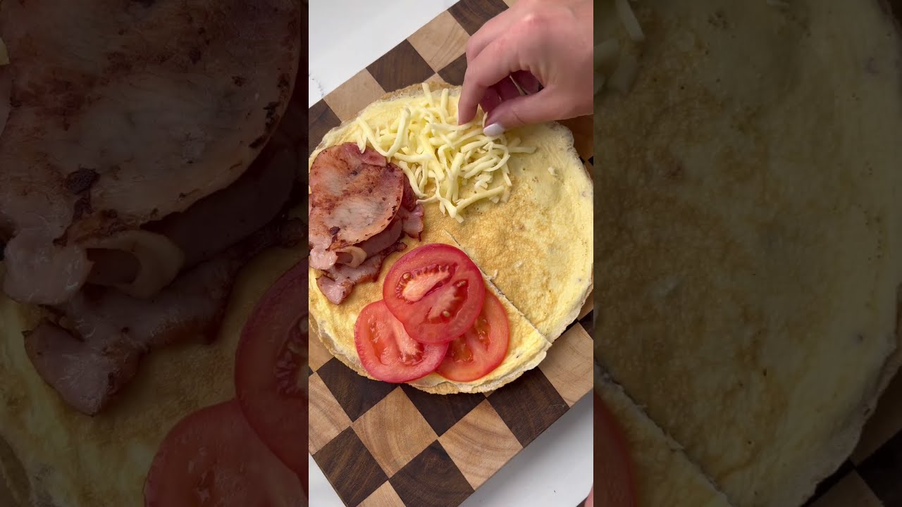 BREAKFAST WRAP HACK With Bacon Eggs Tomato Avocado Cheese Cooking Food Yummy Recipe
