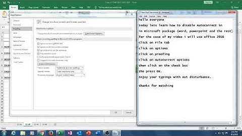 How to disable  AutoCorrect In MicroSoft Office Word, PowerPoint