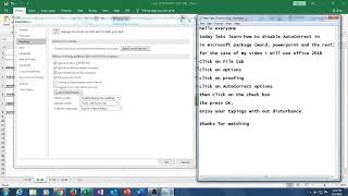 How to disable  AutoCorrect In MicroSoft Office Word, PowerPoint
