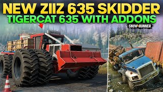 New Z2 ZIIZ 635 Skidder in SnowRunner Replica of Tigercat 635H with Unique Add-ons