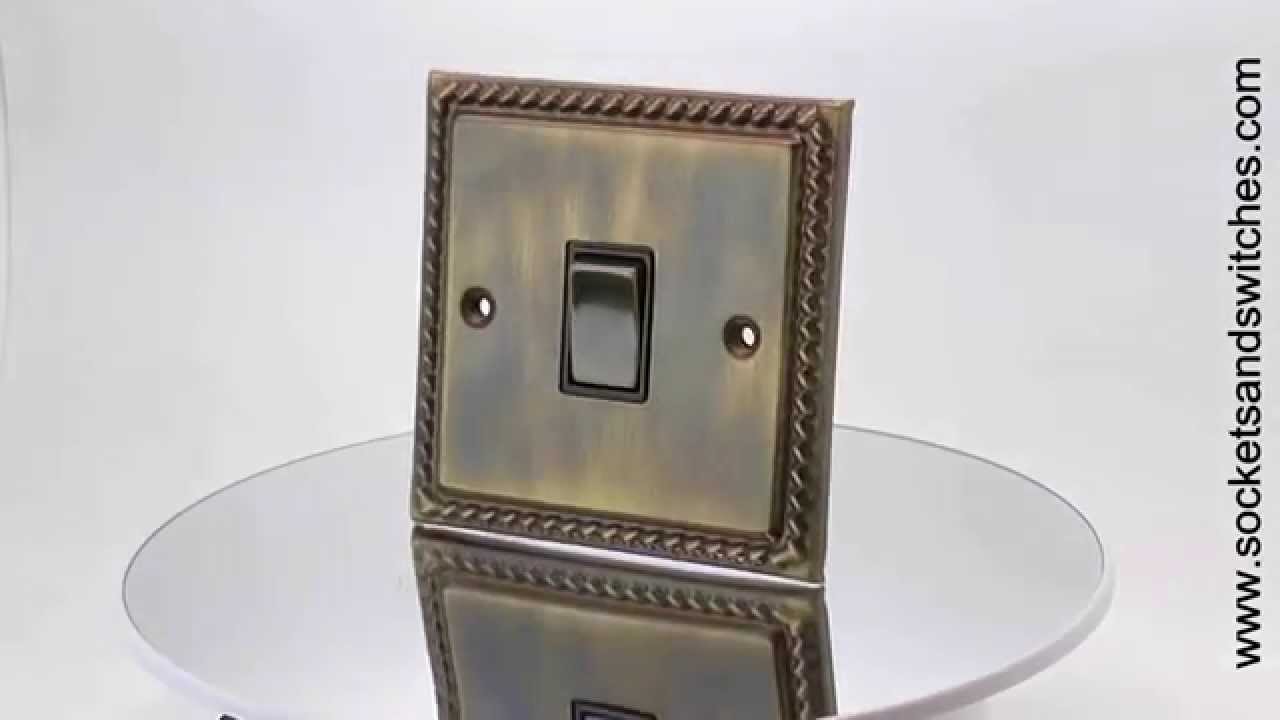 Antique Brass Sockets and Switches YouTube