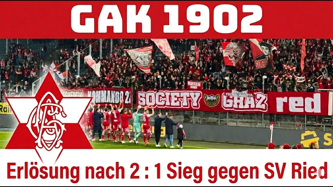 GAK ⚽️ SV Ried - rote Hochstimmung nach Sieg 🔴⚪