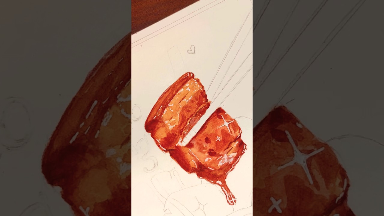 Braised pork belly illustration 