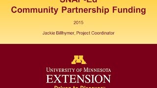 SNAP-Ed Community Partnership Funding Info Session