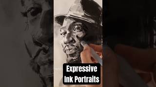 Learn to draw Expressive Ink Portraits with me 🖤✍️ link below