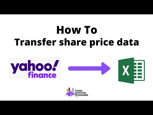 how to transfer share price data from yahoo finance to ms e