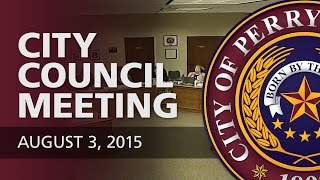City Council Meeting - August 3, 2015
