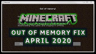 How To Fix Minecraft Run Out Of Memory 2020 - Java