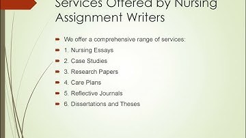 Nursing Assignment Writers