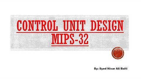 Control Unit Design 01: ALU Controller of MIPS-32
