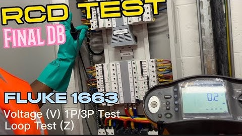FLUKE 1663 | RCD TEST | Voltage & Impedance | Actual Commissioning