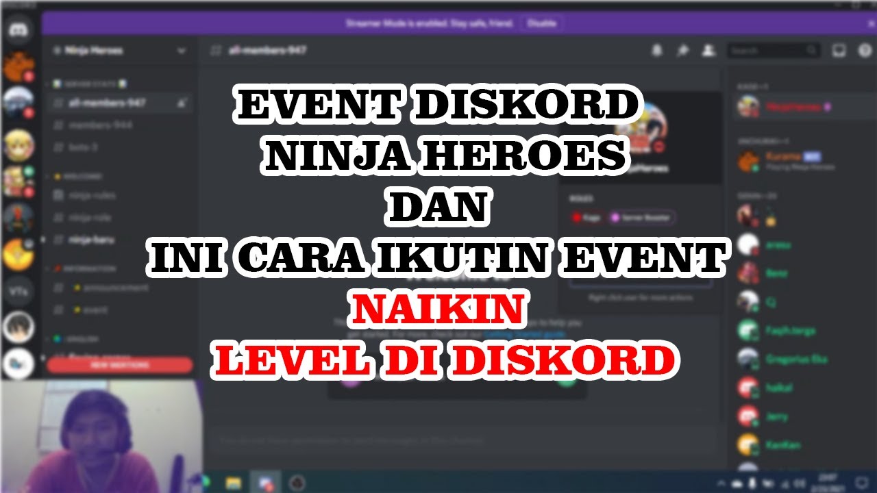 Discord event. Ninja in discord.