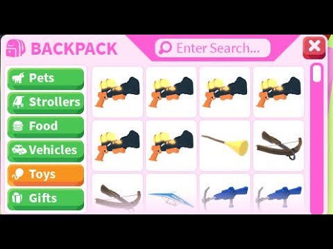 Adopt Me Inventory Update 6 Candy Cannons Youtube - roblox adopt me toys inventory