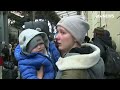 Desperate scenes as Ukrainians cram onto trains to Poland to seek refuge from invasion | ITV News