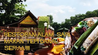 Rumah makan alam sari cikampek, wisata air dan lesehan di tepi danau #kuliner #restaurant #sunda
