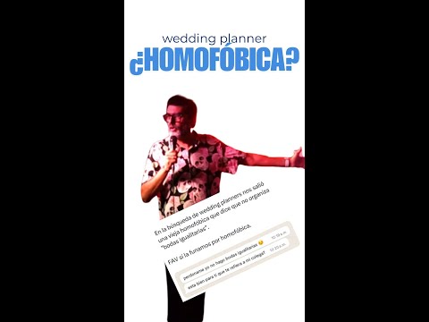 wedding planner homofóbica