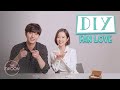 Park boyoung and ahn hyoseop make bracelets for their fans  diy fan love eng sub