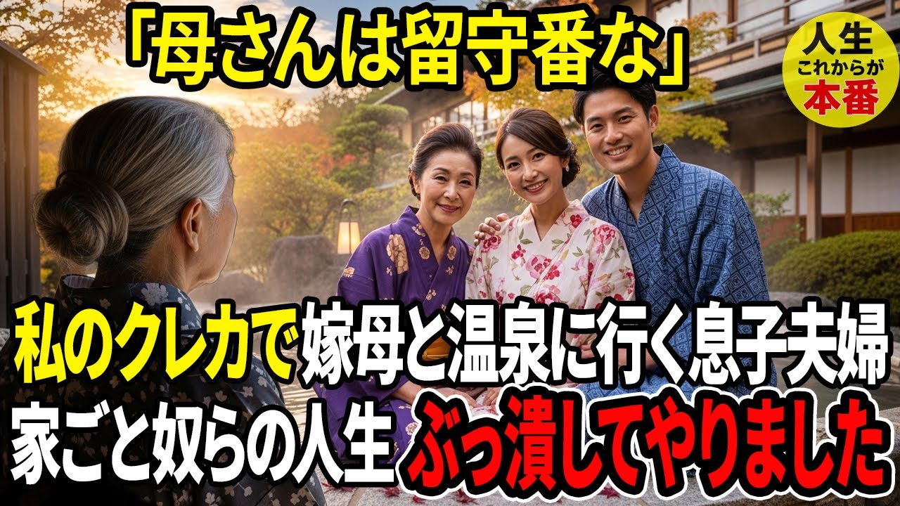 「母さんは留守番してて」旅行に置き去りにされた母が、全部黙ってぶっ潰した話