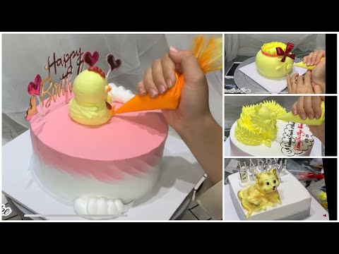 Cách làm bánh kem con gà, con cọp, con rồng, bánh kem túi vàng | dieulinhcake