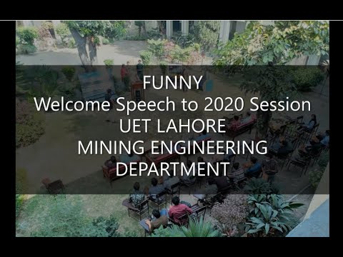 Orientation Speech 2020 Mining Department | UET Lahore | Atta Geo Martian