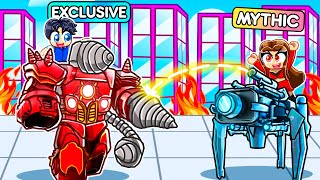 EXCLUSIVES vs MYTHIC UNITS In SKIBIDI TOWER DEFENSE!