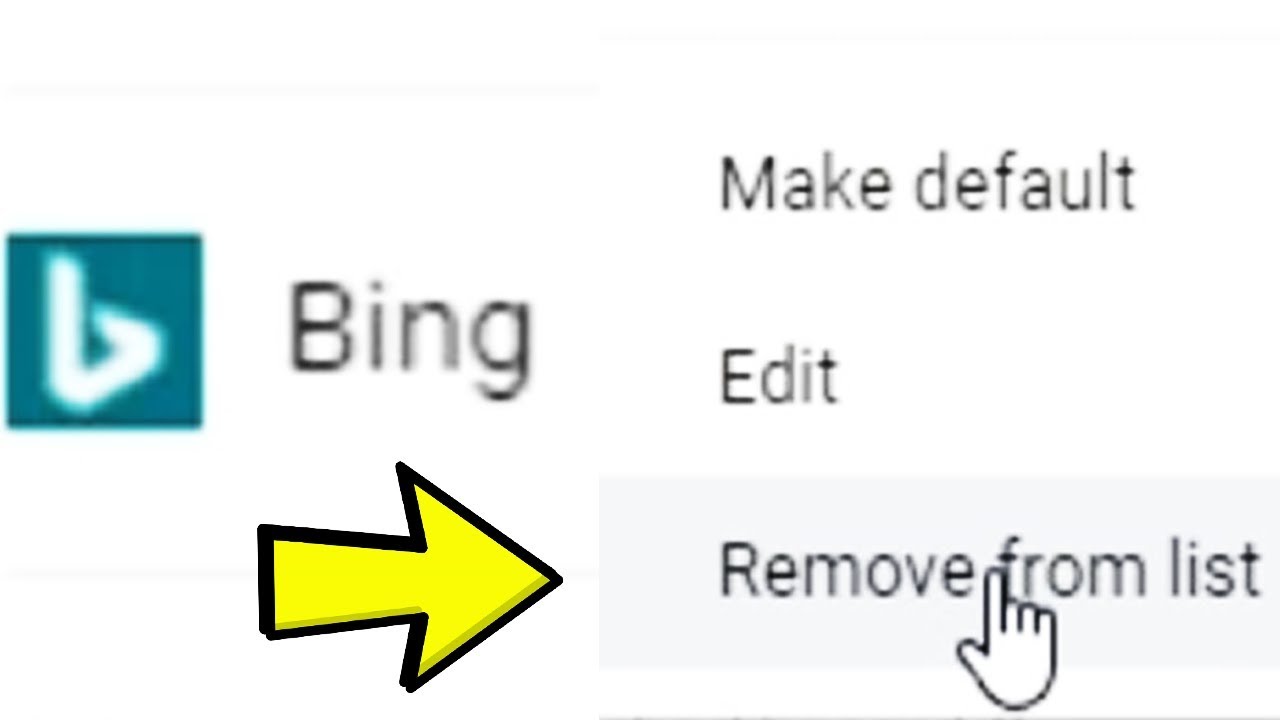 How do I get rid of Bing when I open Chrome?