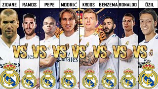 Comparison Ronaldo Vs Ramos Vs Pepe Vs Modrić Vs Kroos Vs Benzema Vs Zidane Vs Özil Real Legend