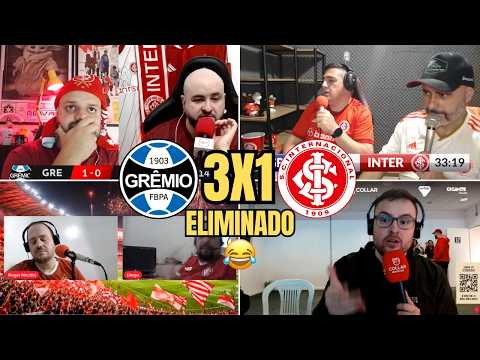 REAÇÕES DOS COLORADOS A ELIMINAÇÃO DA COPA DO BRASIL - GREMIO 3X1 INTERNACIONAL - VAMOS RIR KKK