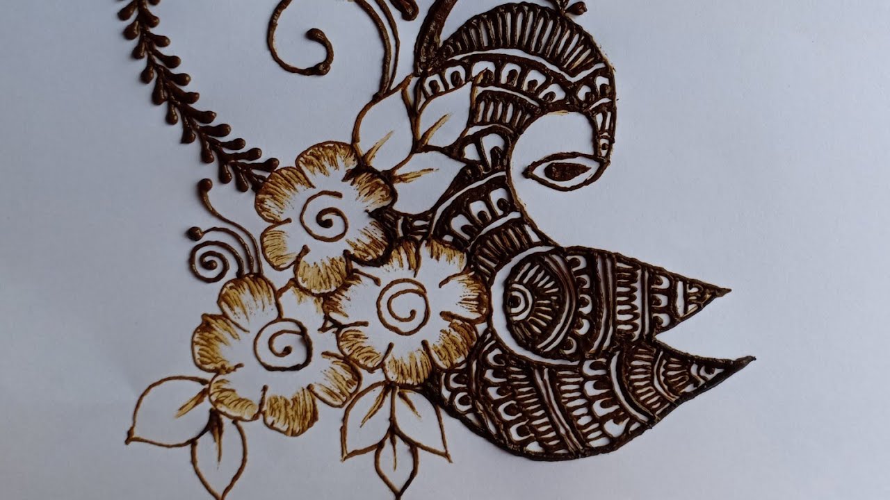 Mehndi design on paper by Naida's art Gallery ||Easy and beautiful ...