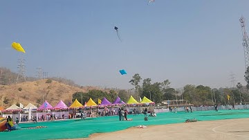 Kite festival statue of unity. Hyperlapse
