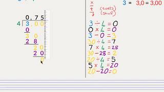 Langdeel met desimale antwoord