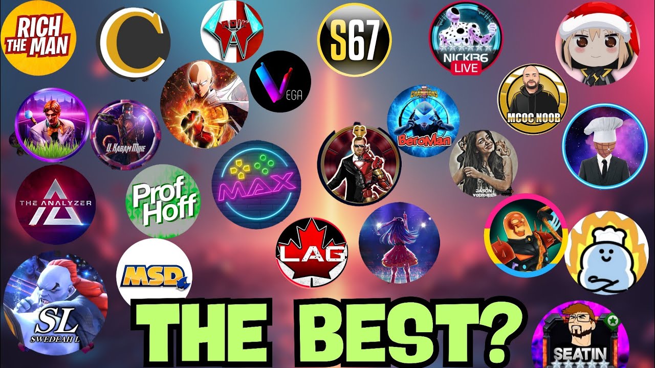 Кто ваши три лучших ютубера по MCOC? 🤔