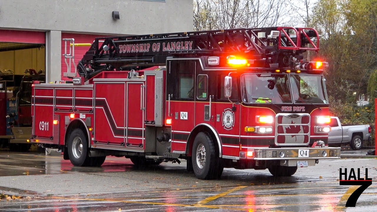 Langley Township Fire Department Quint 4 & Quint 3 Responding YouTube
