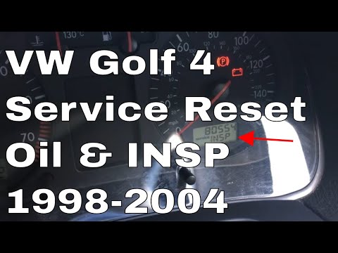 VW Golf INSP и сброс масла 1999 г. GTi Golf 4 сброс обслуживания 1998-2004 гг.