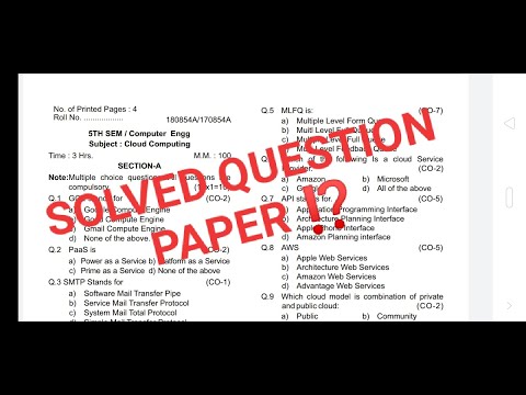 Cloud Computing solved question paper of DCSE 5th sem Hsbte board