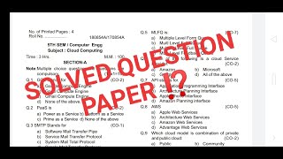 Cloud Computing solved question paper of DCSE 5th sem Hsbte board