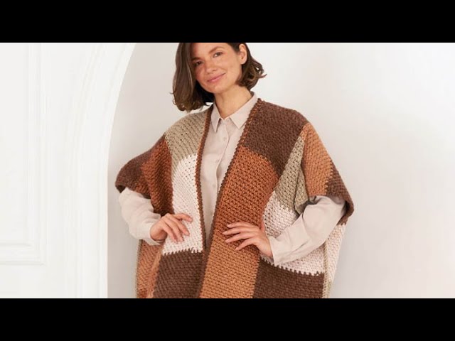 Left Hand: Crochet New Sew O'Go Ruana | EASY | The Crochet Crowd